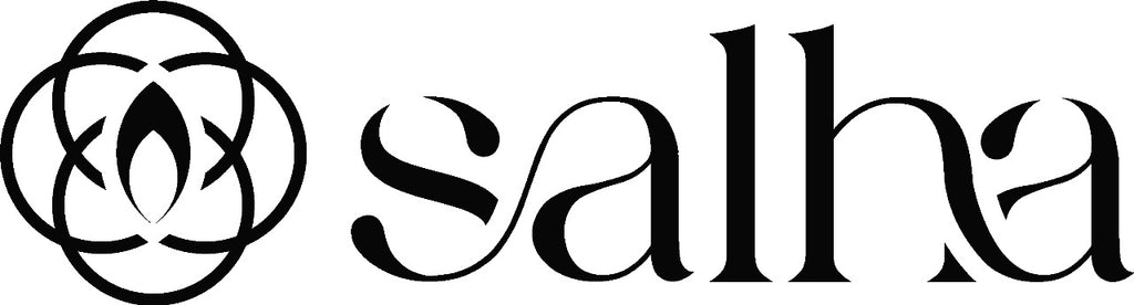 Logo with stylized design and 'salha' text