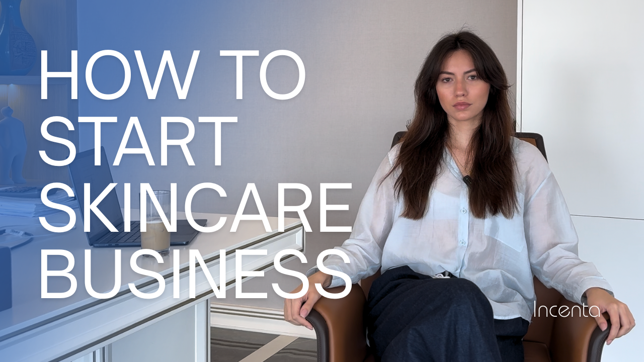 how to start skincare business - incenta private label skincare manufacturing 